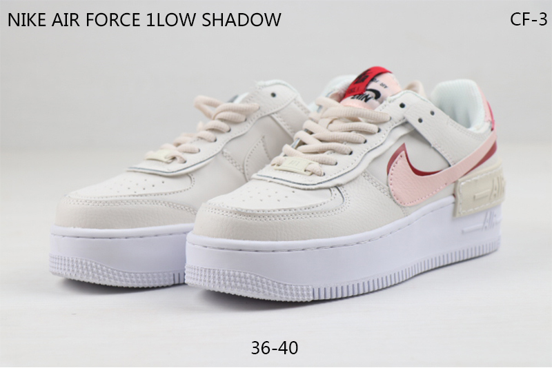 2020 Nike Air Force I Low Shadow White Pink Shoes For Women